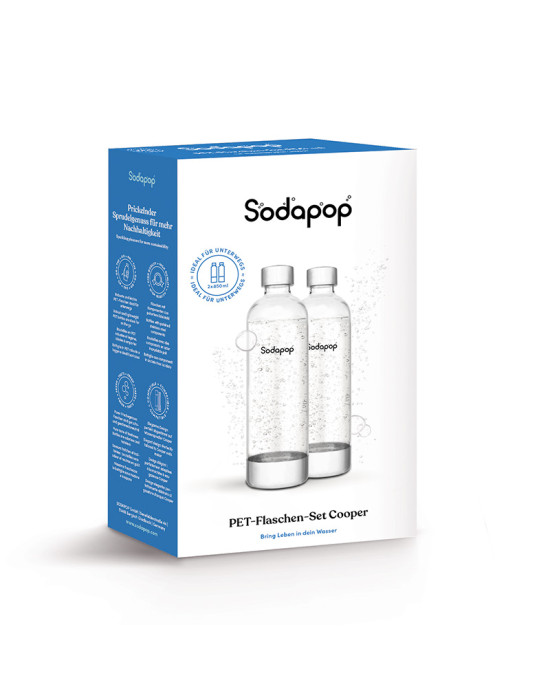 SODAPOP Комплект PET бутилки Cooper 2x850мл. 