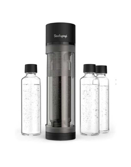 Sodapop Машина за сода LOGAN + 3 стъклени бутилки (2x850мл и 1x 600мл)